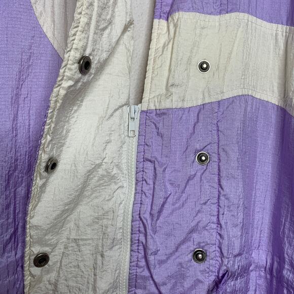 Vintage 80s Northwest Passage women's purple white windbreaker jacket SZ L - Picture 12 of 16